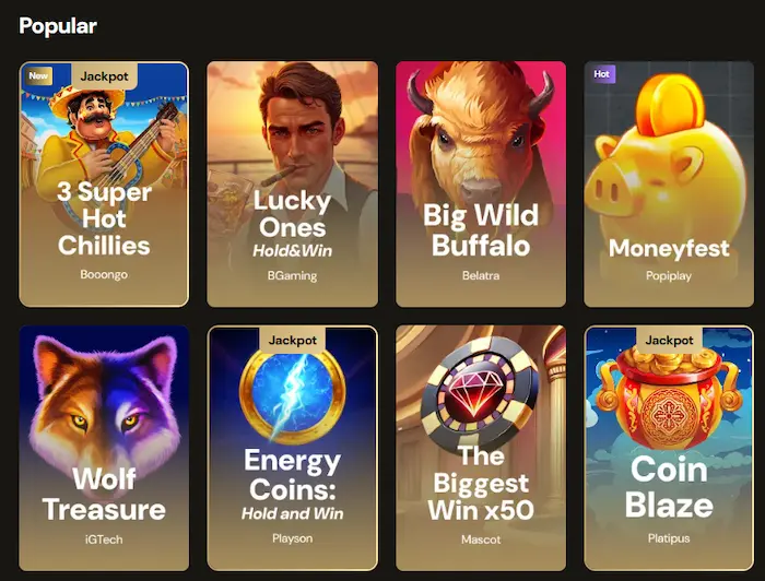 Lucky Ones Casino Australia games
