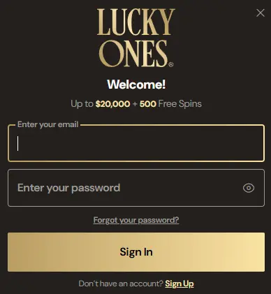 Lucky Ones Casino Australia signin
